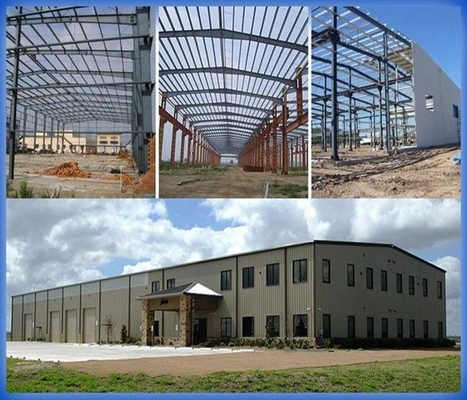 Okno ze stopu aluminium Wodoodporny warsztat Budynek stalowy Dostosowany rozmiar