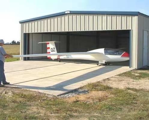 Q345B Q235B Prefabrykowane budynki hangarowe z prefabrykowaną stalową ramą Budynki hangarowe z prefabrykatów