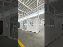 20 stóp kości słoniowej biały rozszerzony kontener dom z łazienką